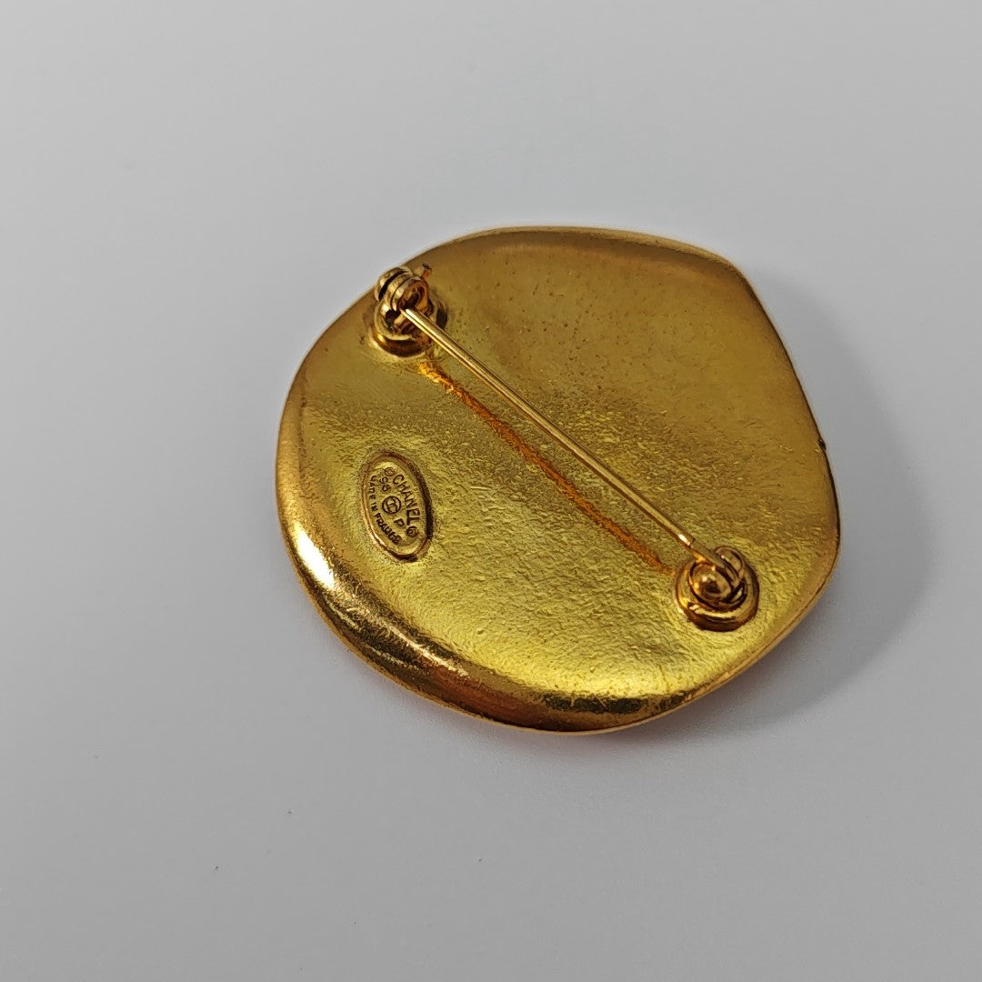 Metal Gold Brooch