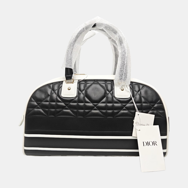 Vibe Medium Cannage Calfskin Black