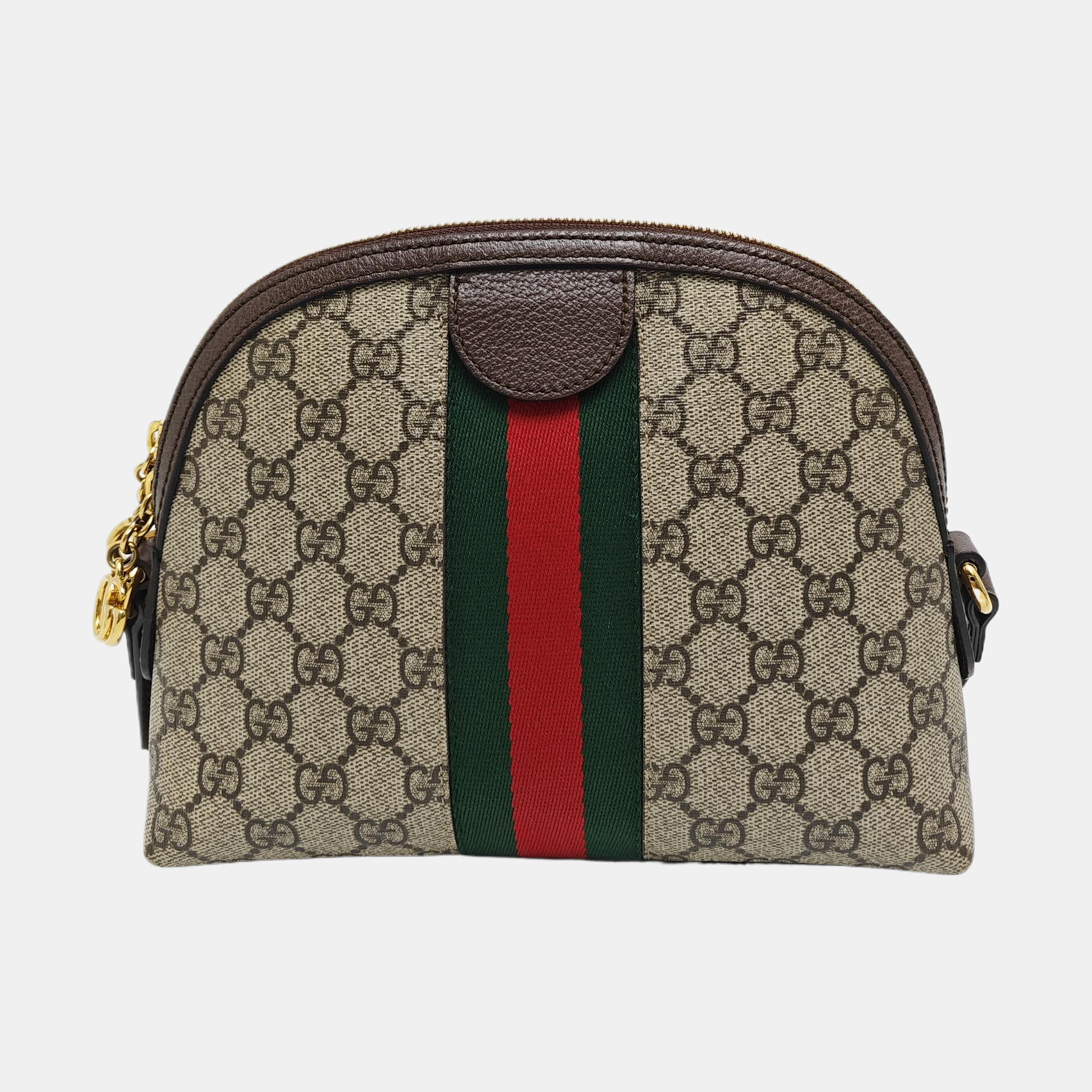Ophidia Small Monogram Coated Canvas Beige