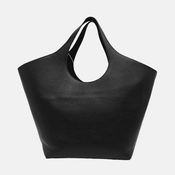 Calfskin Top Handle Bag Black