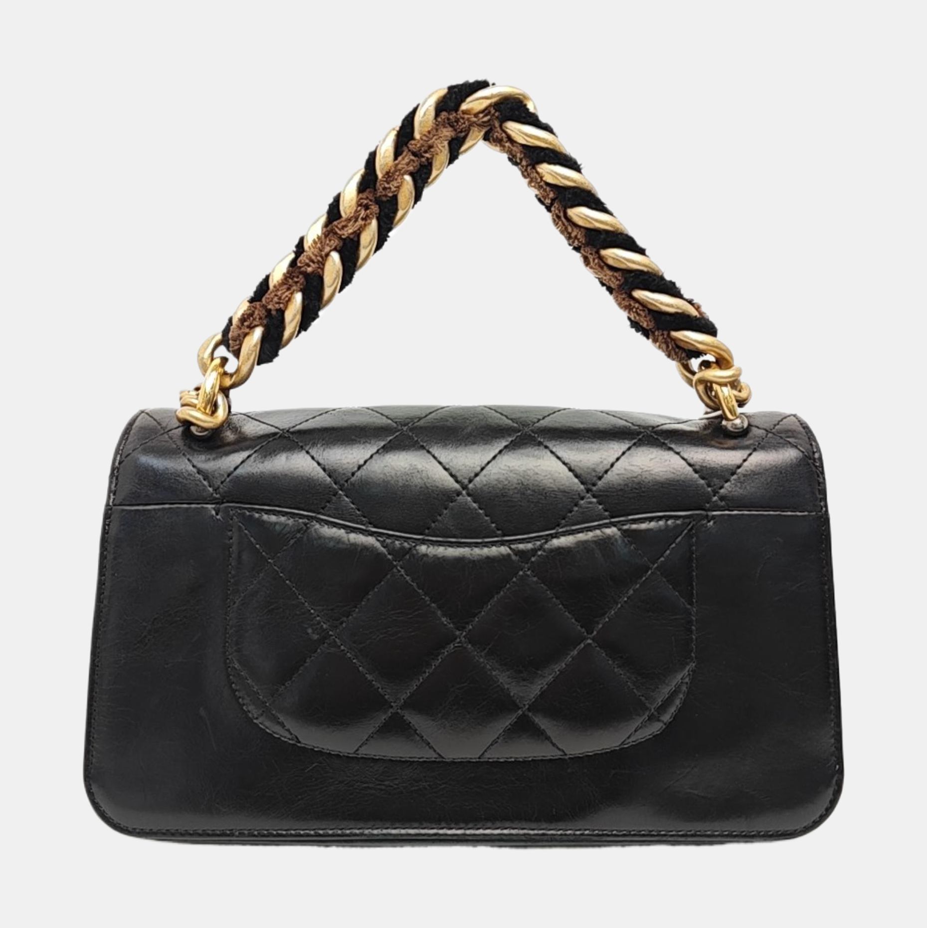 Quilted Calfskin Shoulder Bag Black
