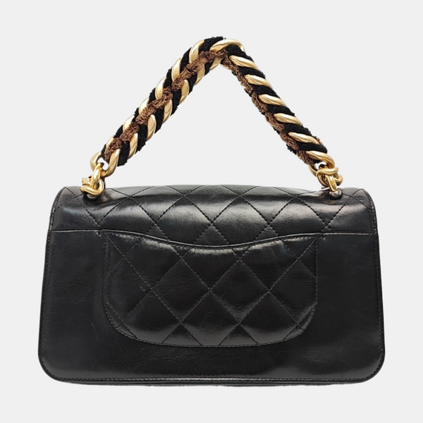 Quilted Calfskin Shoulder Bag Black