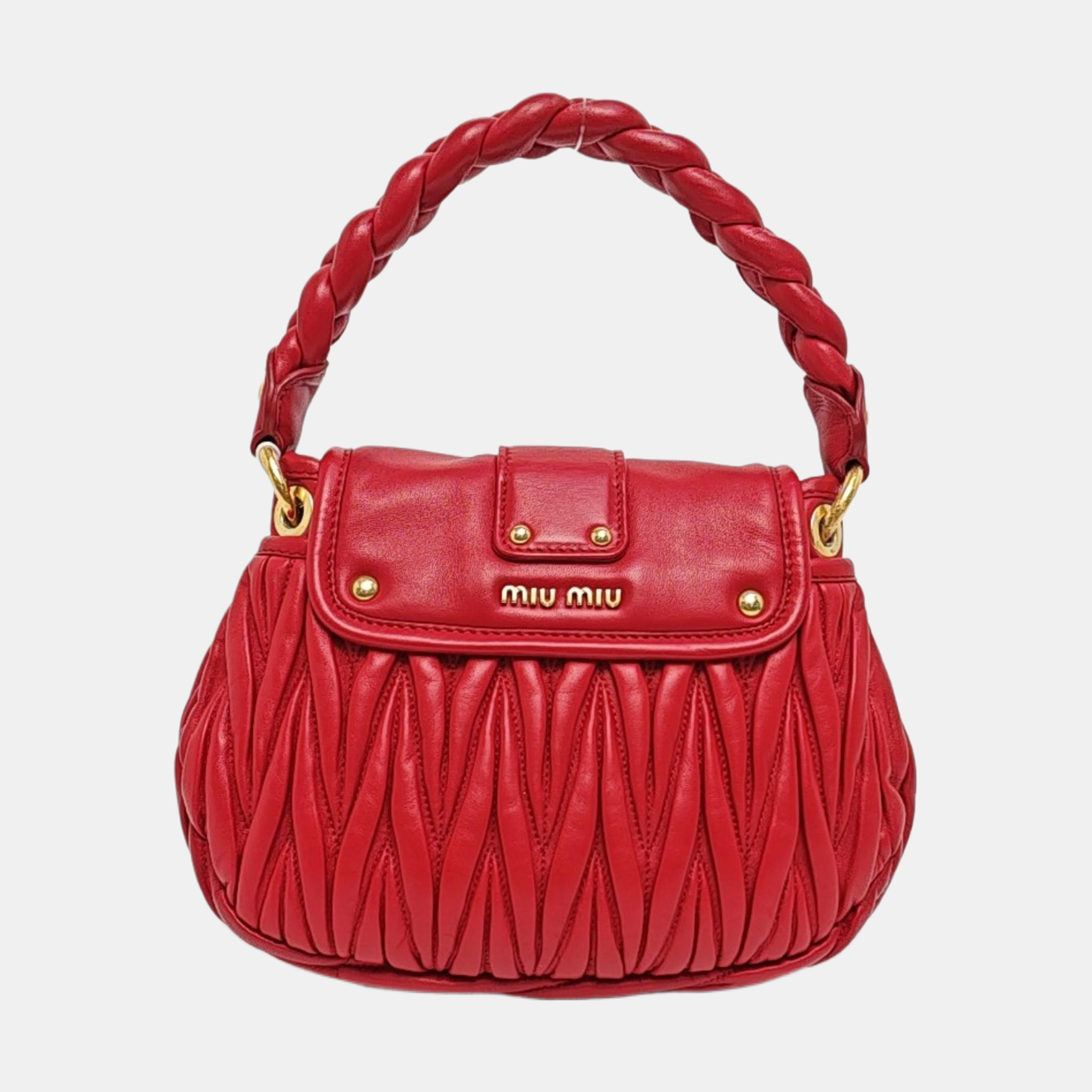 Miu Coffer Lambskin Red