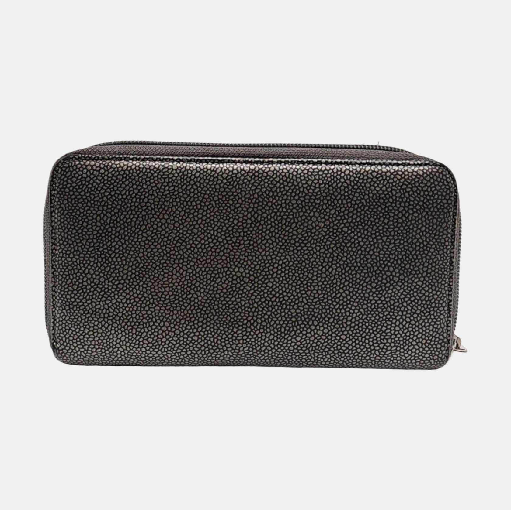 Quilted Grained Calfskin Gray