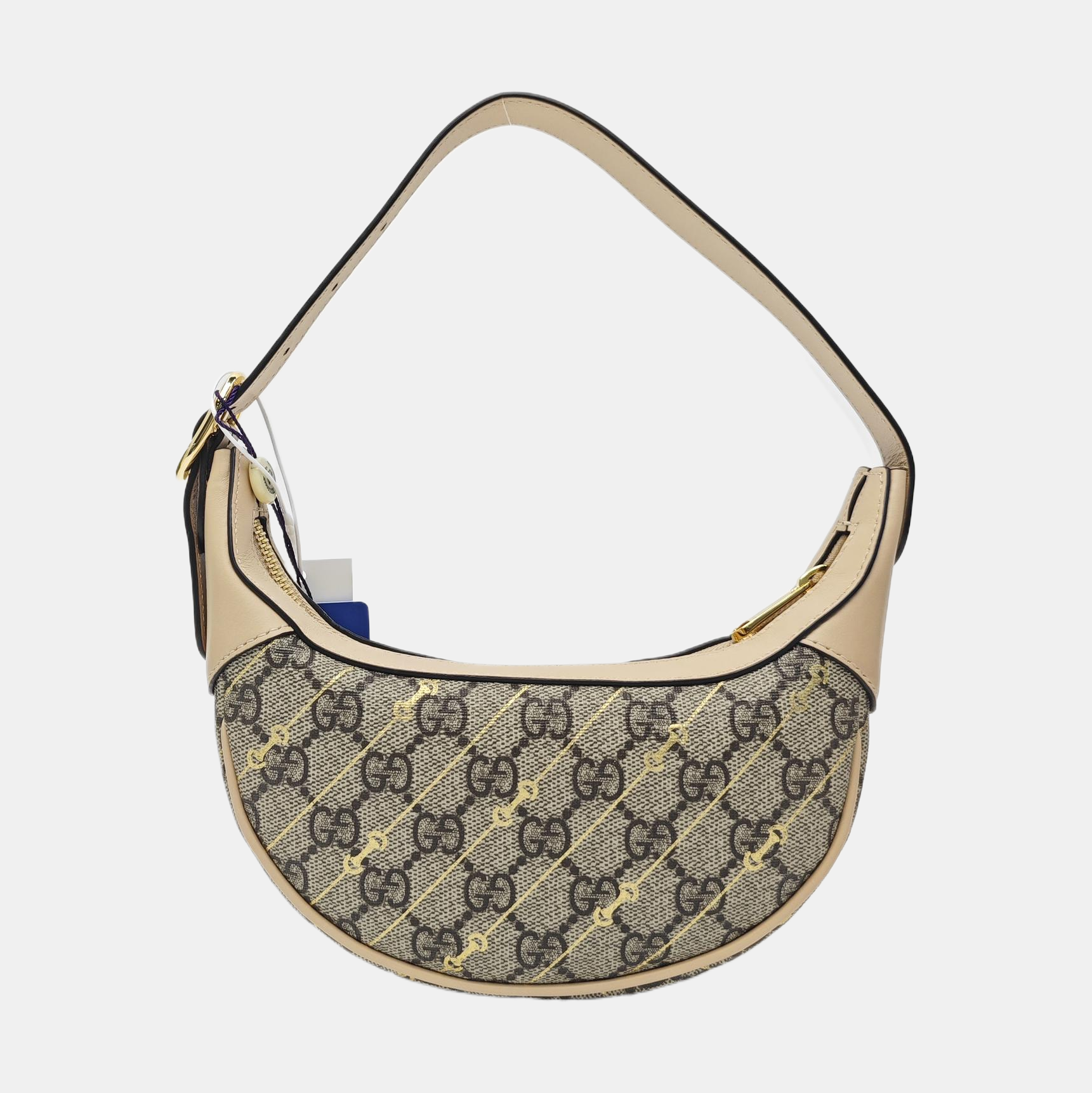 Ophidia Mini Monogram Coated Canvas Beige