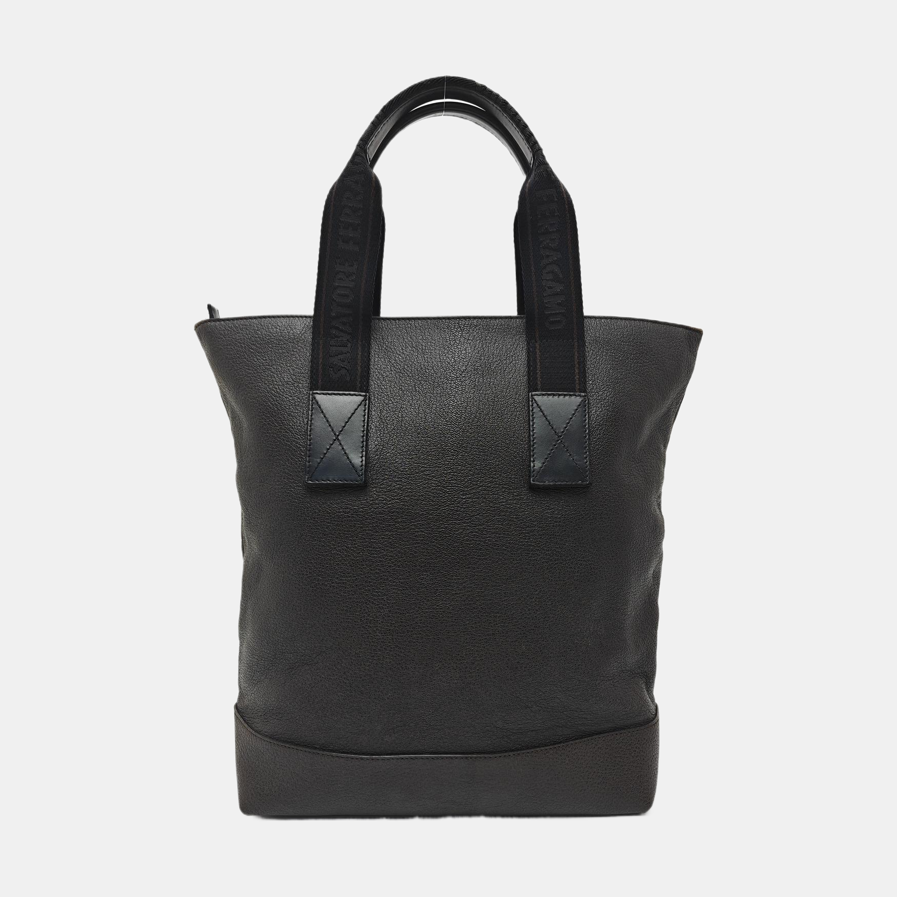 Calfskin Top Handle Bag Brown