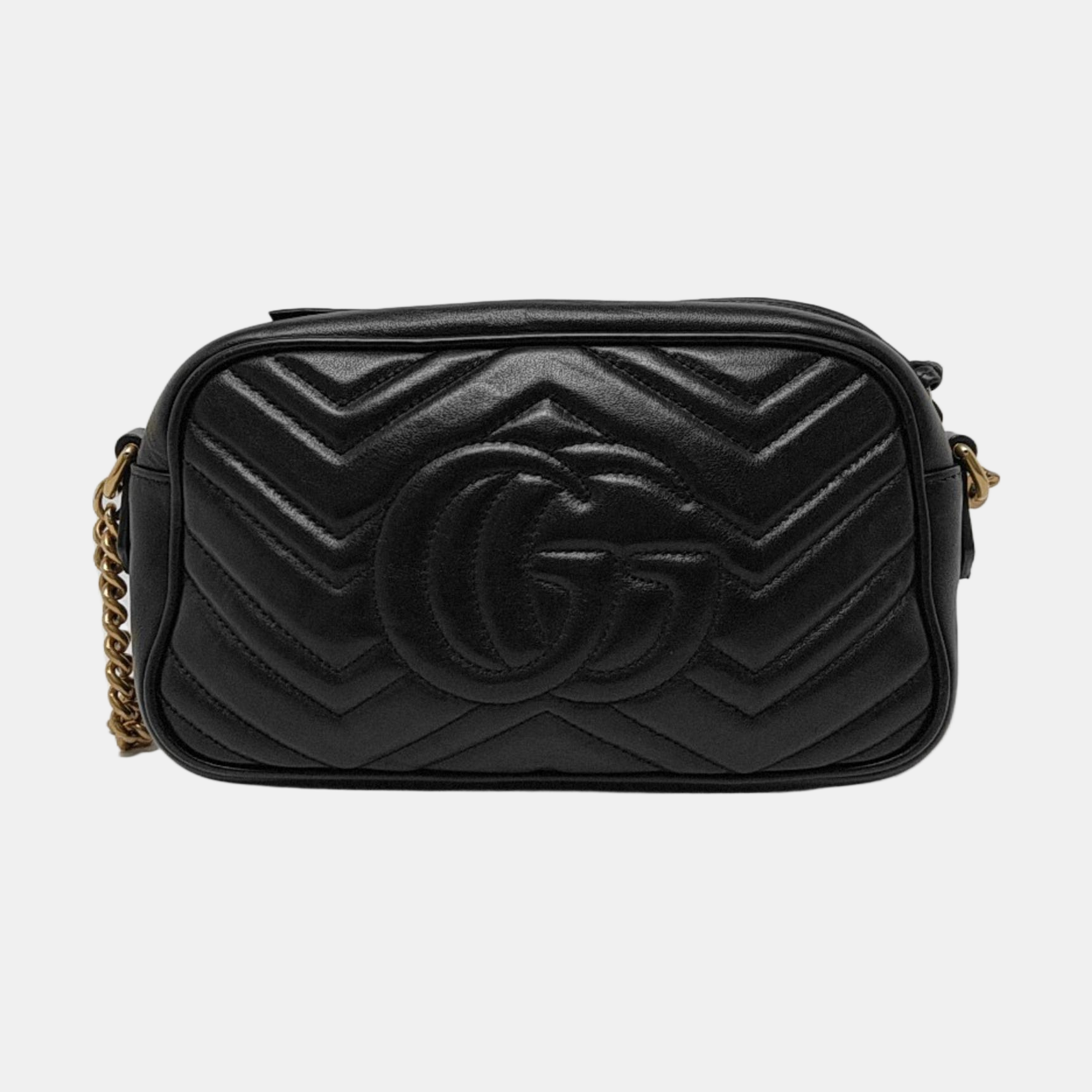 GG Marmont Small Quilted Calfskin Black