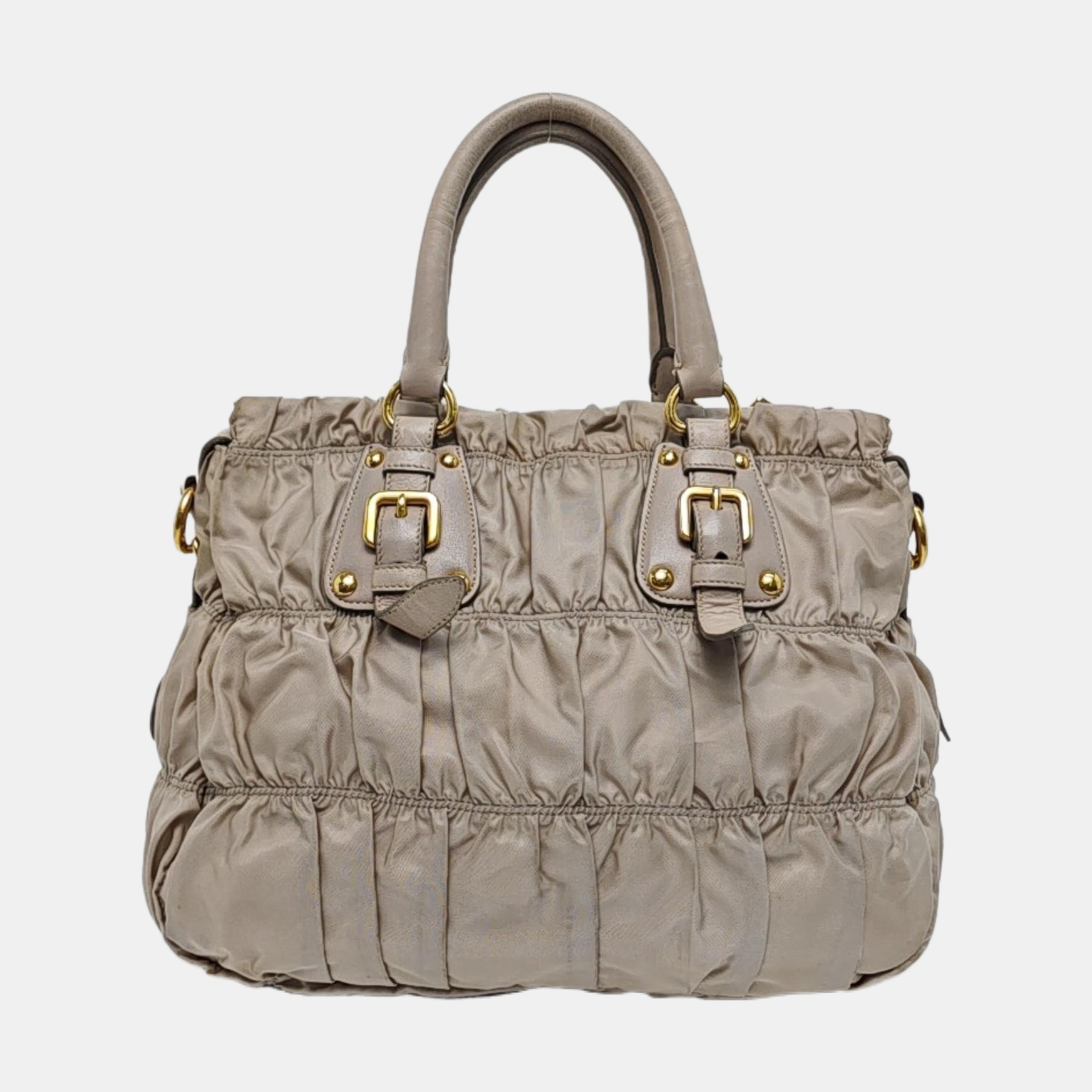 Gaufre Quilted Nylon Beige