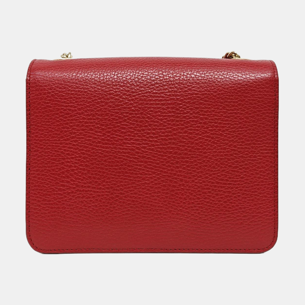 Interlocking G Small Calfskin Red
