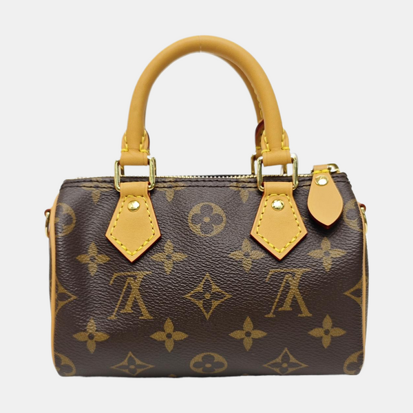SPEEDY Nano Monogram Coated Canvas Brown