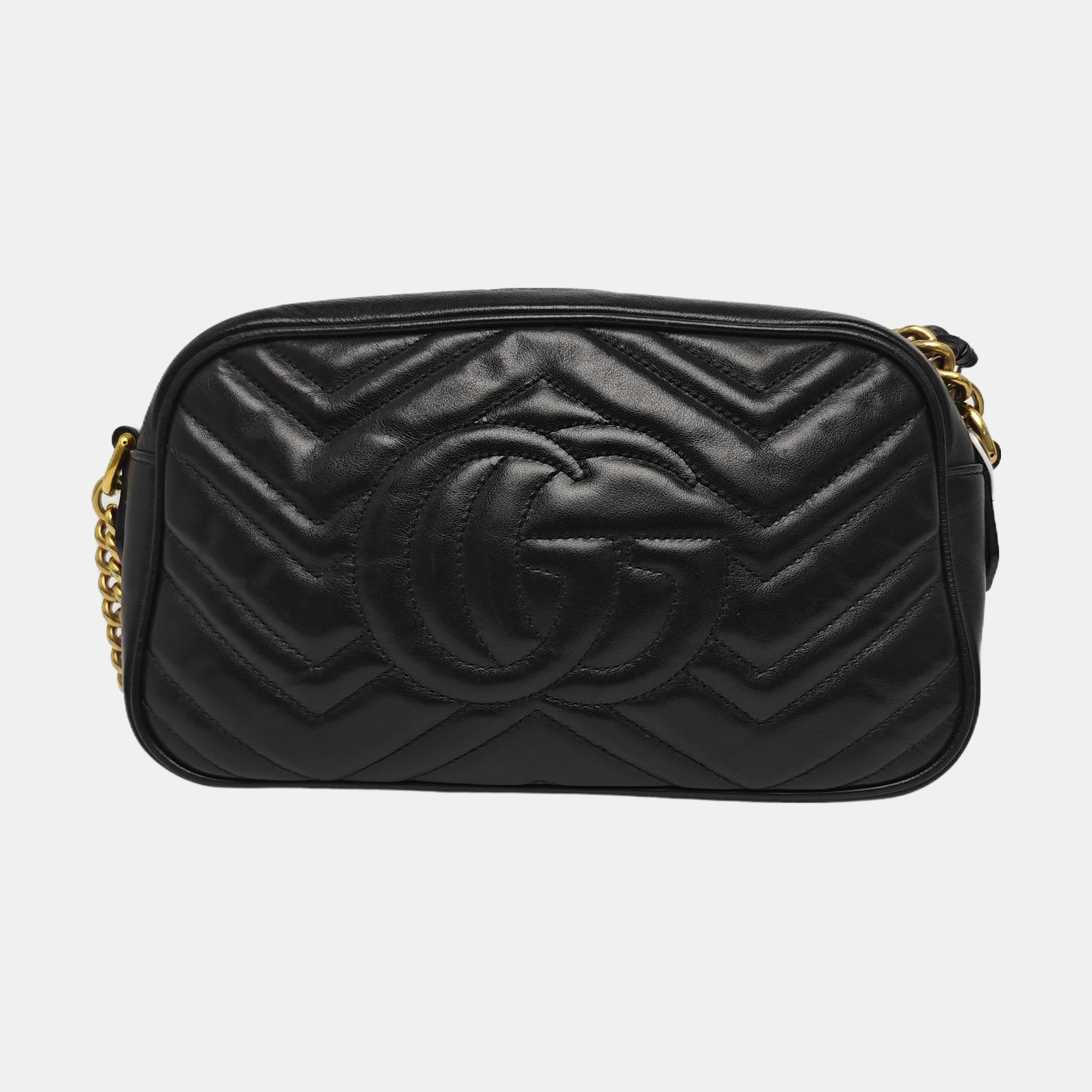 GG Marmont Small Quilted Calfskin Black