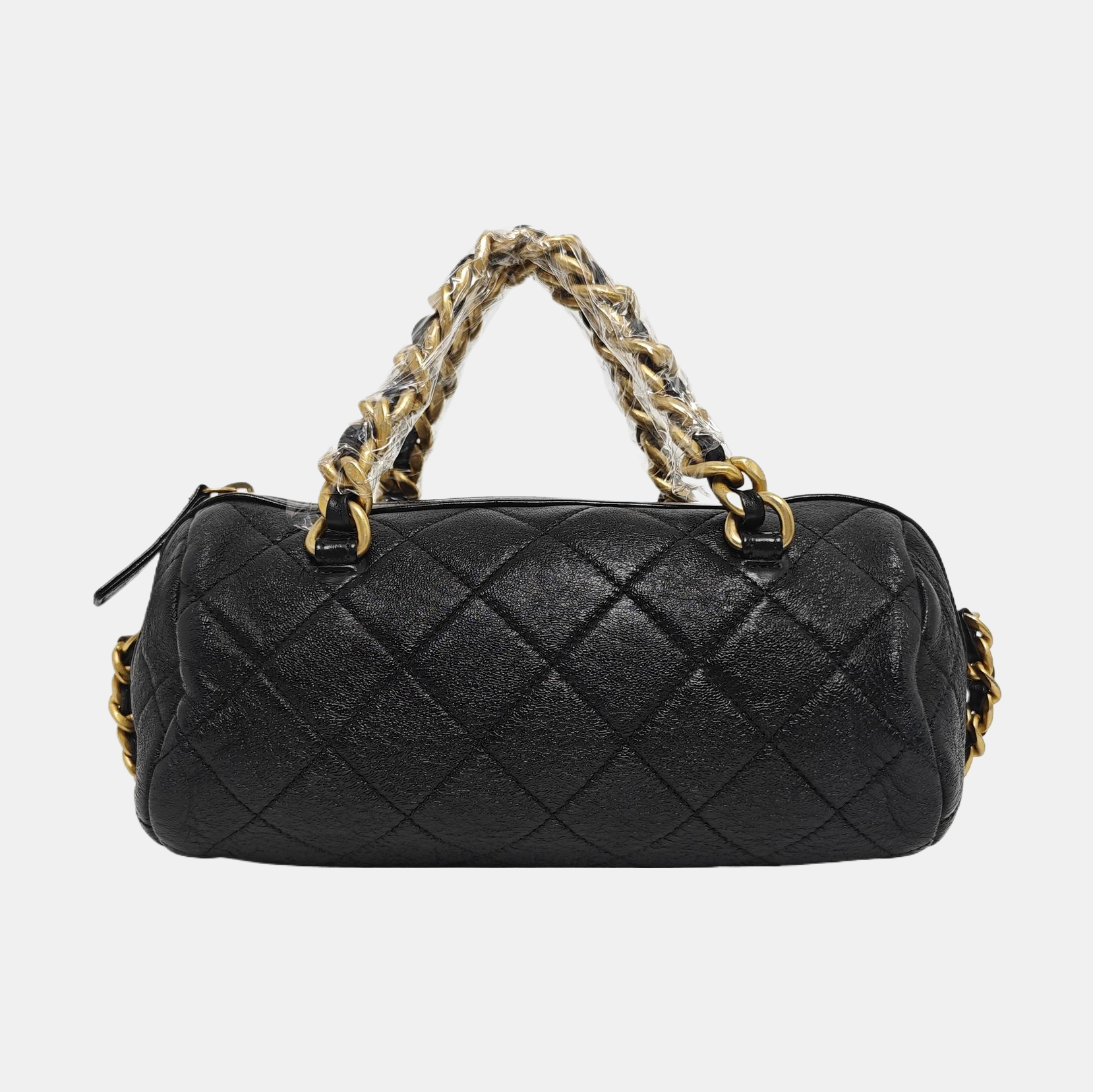 Quilted Calfskin Shoulder Bag Black