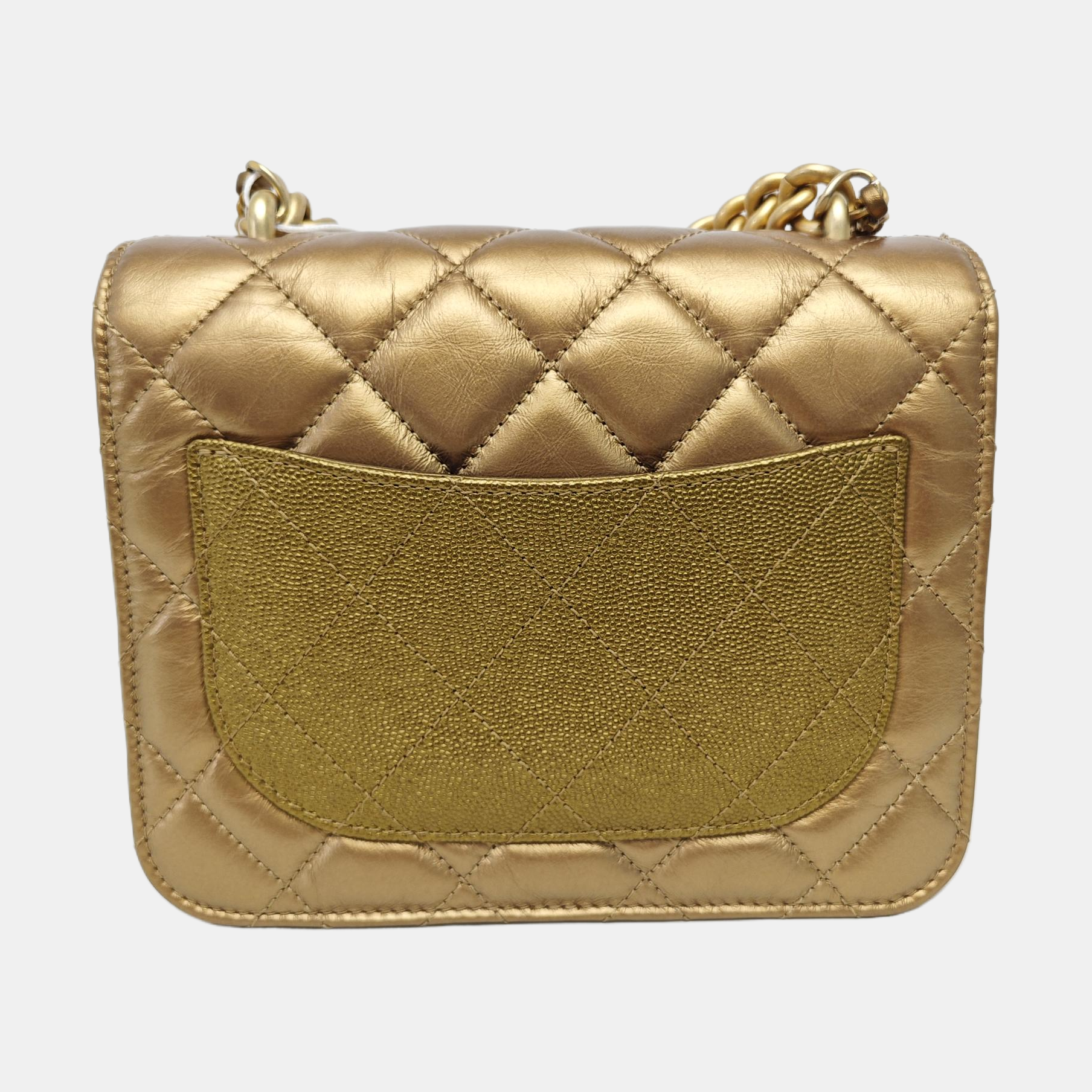 Quilted Calfskin Shoulder Bag Gold