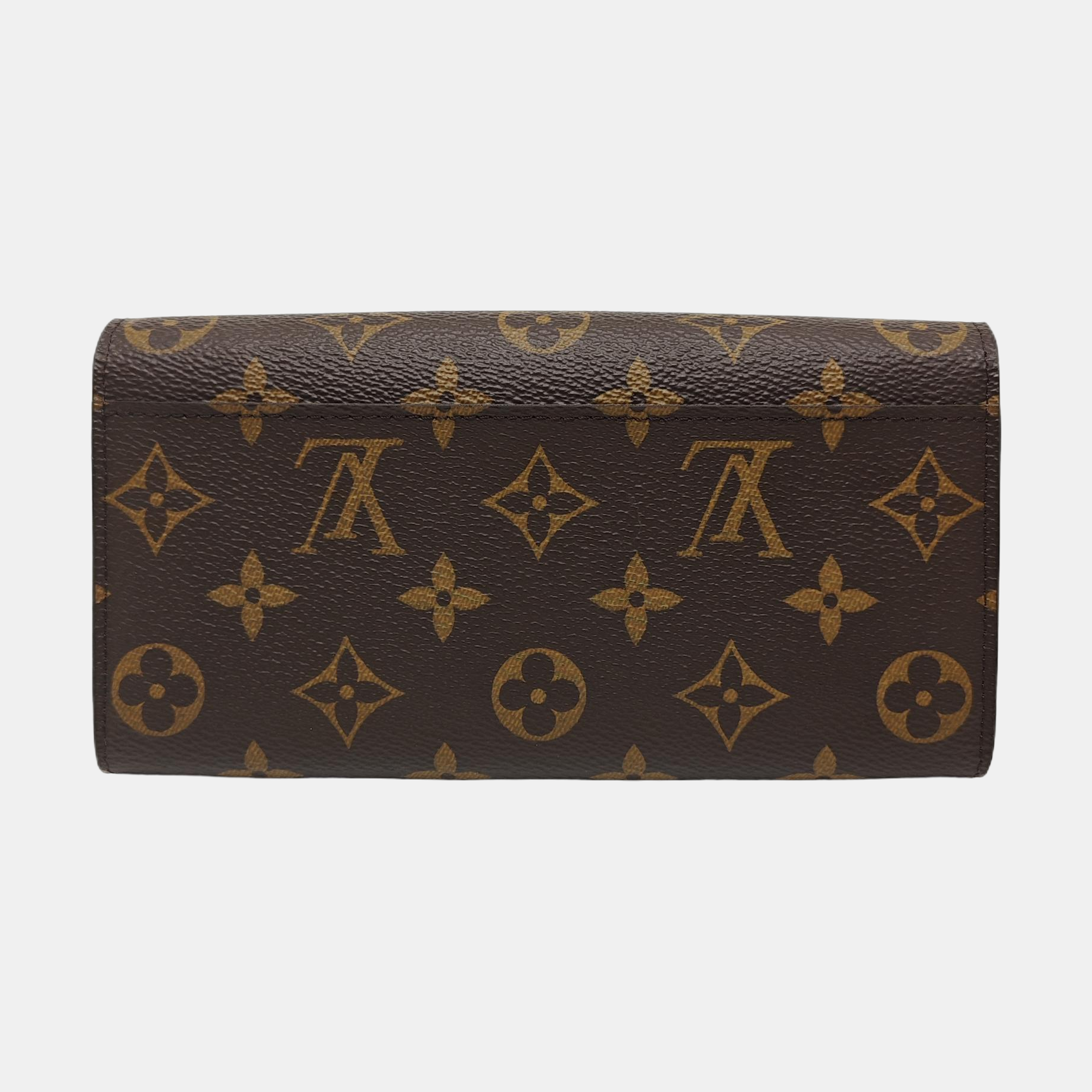 SARAH Monogram Coated Canvas Brown Wallet