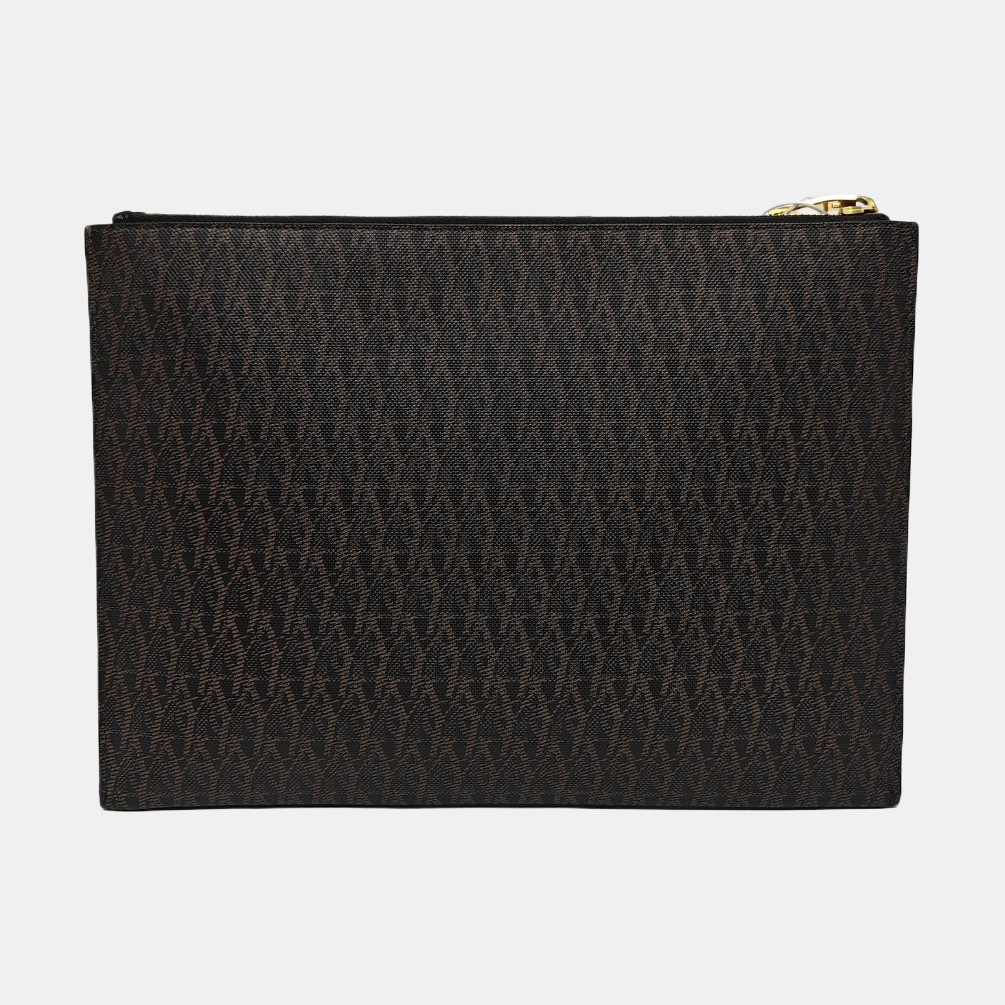 Coated Canvas Clutch Black