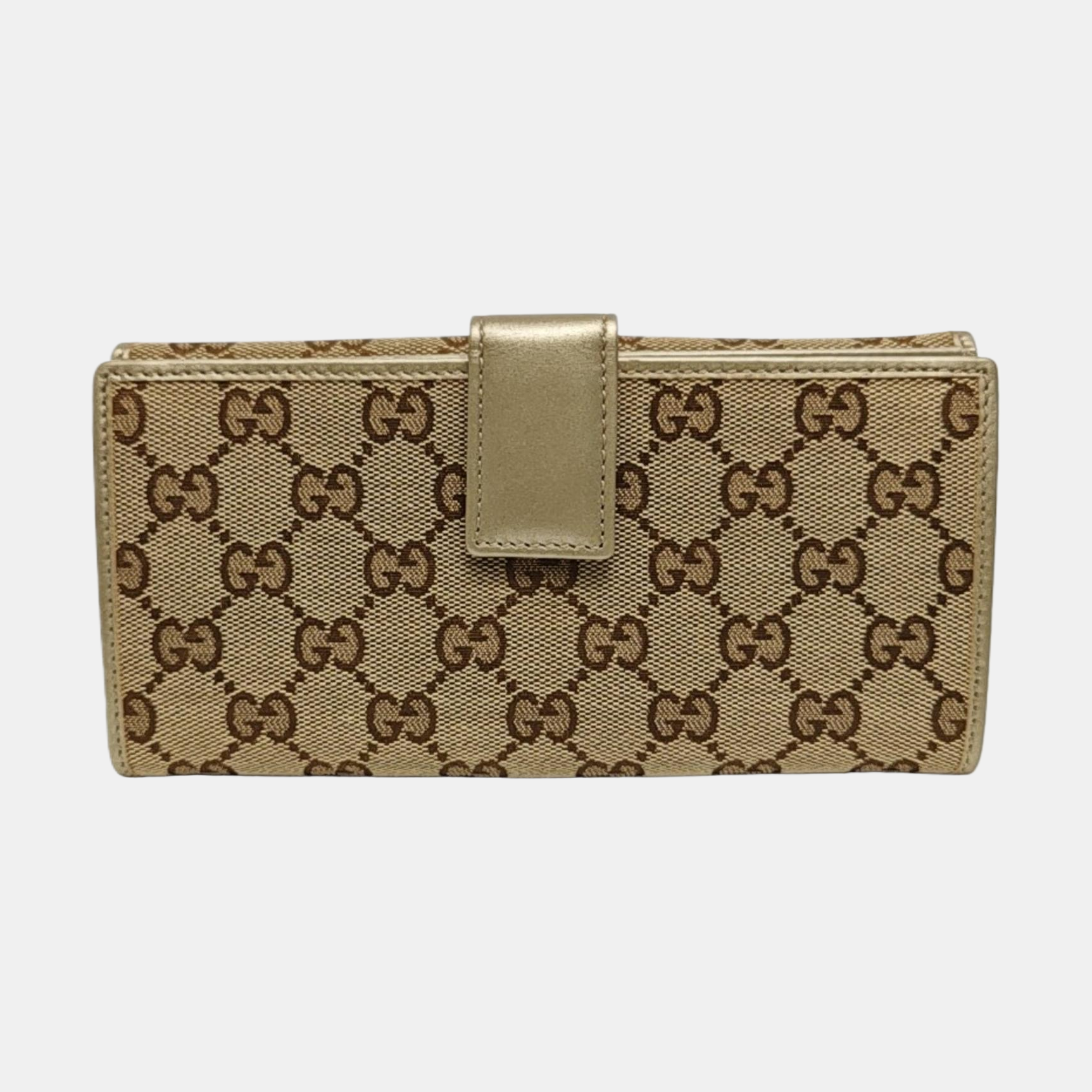 Monogram Fabric Wallet Beige