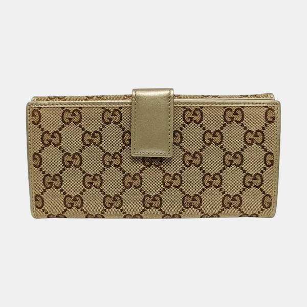 Monogram Fabric Wallet Beige