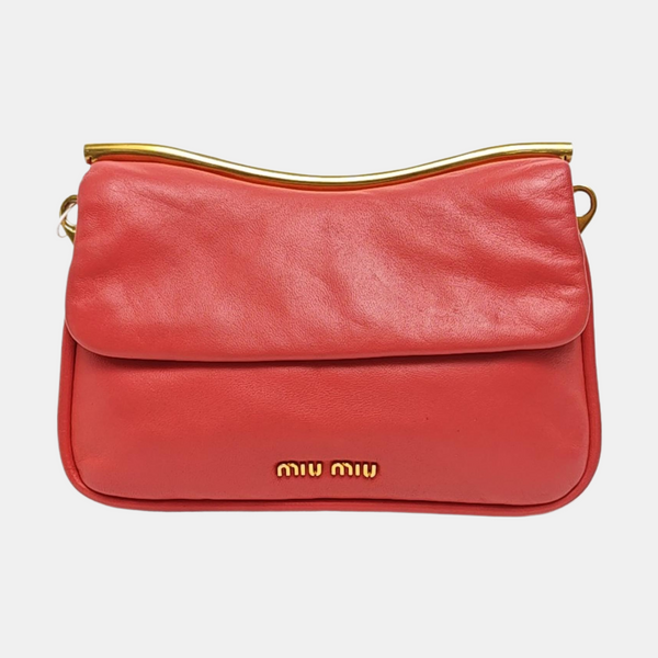 Lambskin Shoulder Bag Red