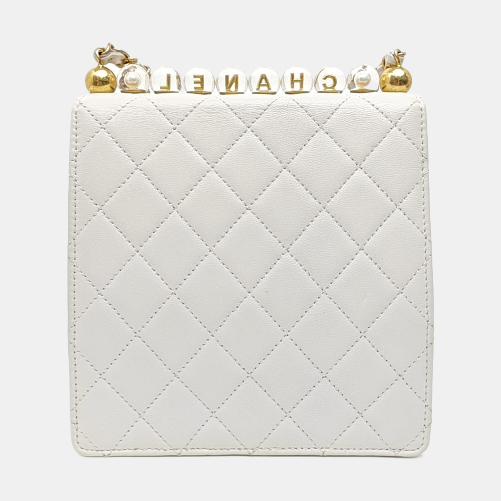 CLASSIC FLAP Mini Quilted Lambskin White
