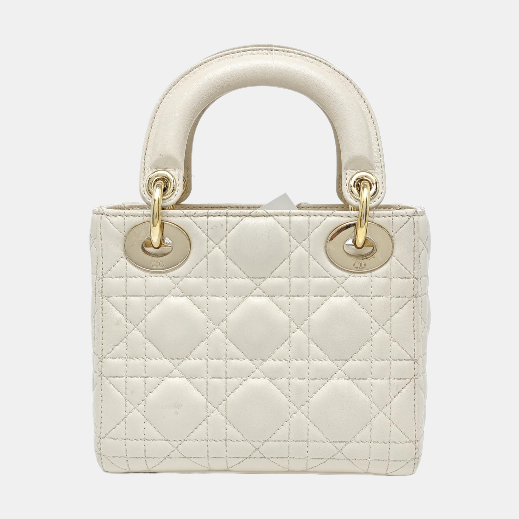 Lady Dior Mini Cannage Lambskin White