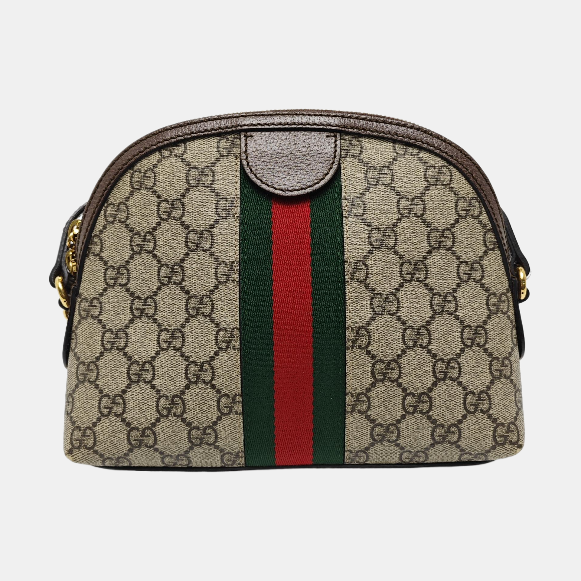 Ophidia Small Monogram Coated Canvas Beige