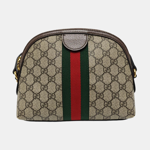 Ophidia Small Monogram Coated Canvas Beige
