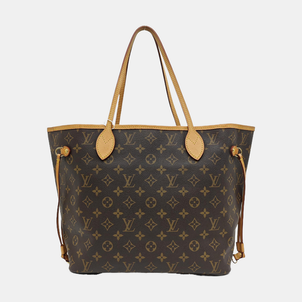 NEVERFULL MM Monogram Coated Canvas Brown