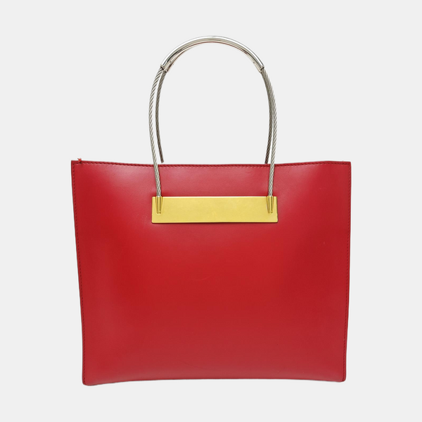 Calfskin Tote Bag Red