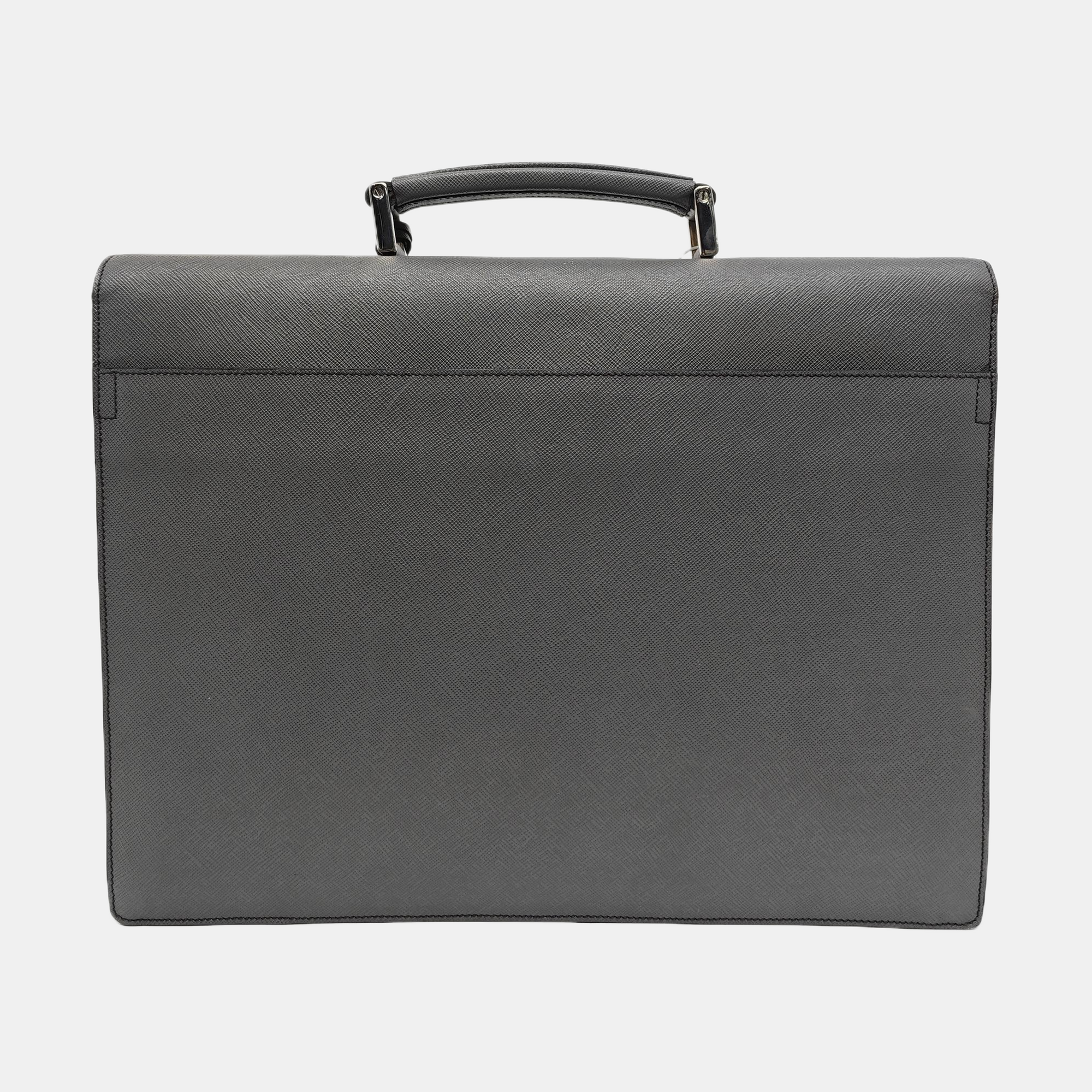 Calfskin Top Handle Bag Gray