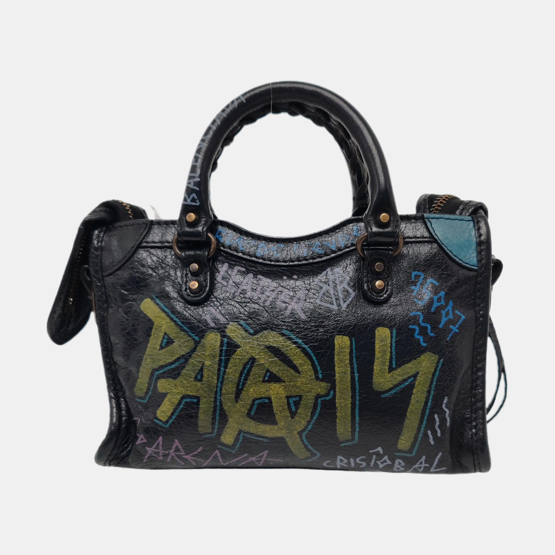 Classic Metallic Edge City Lambskin Black