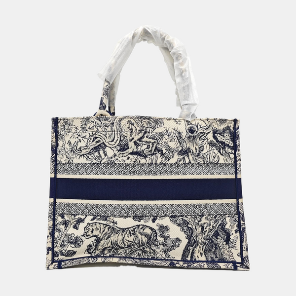Book Tote Medium Canvas Blue