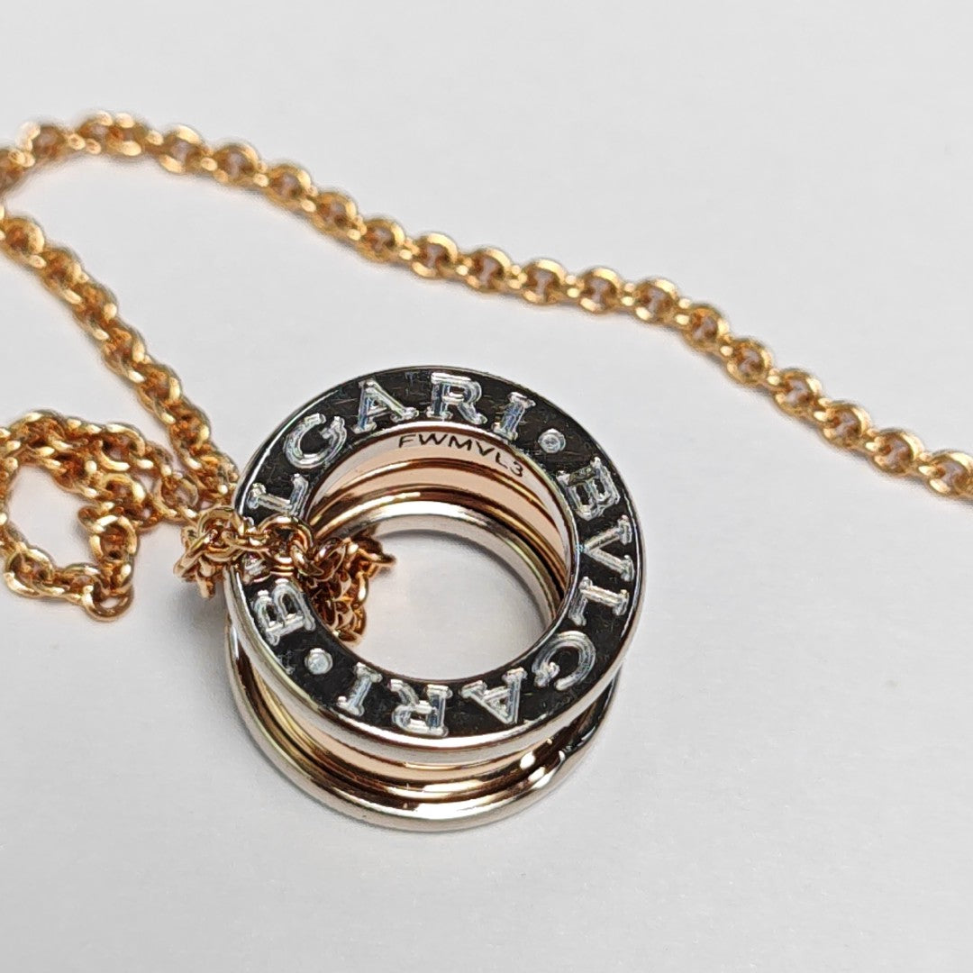 B.ZERO1 18k White Gold Rose Gold Necklace