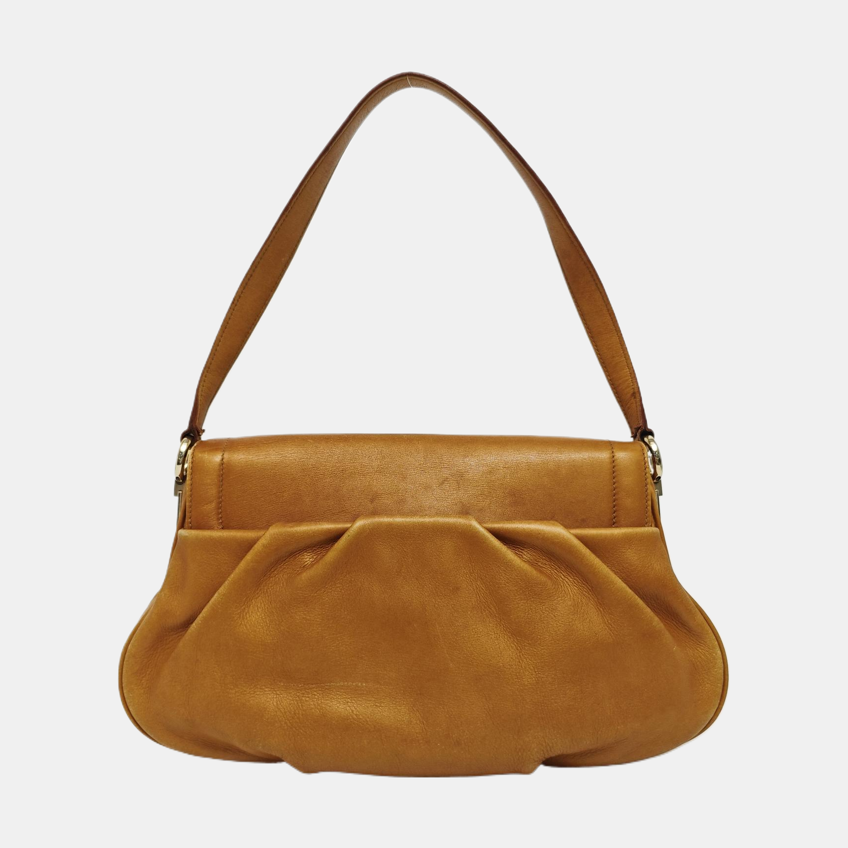 Calfskin Shoulder Bag Brown