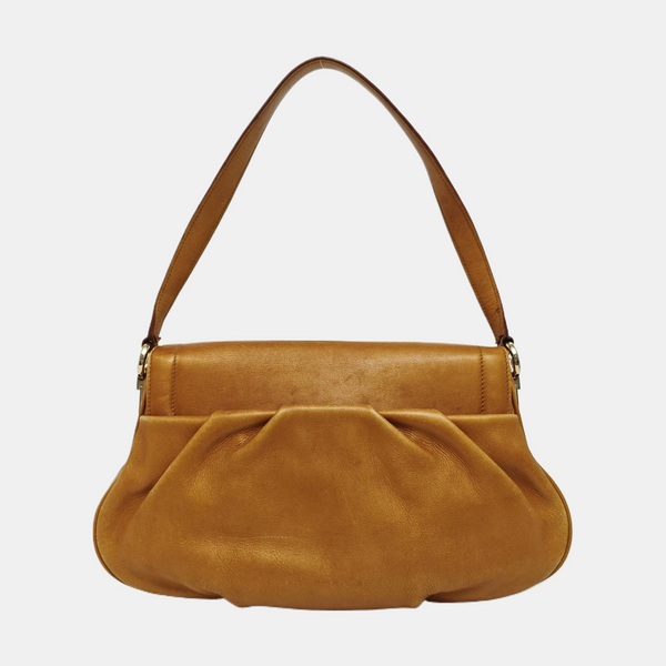 Calfskin Shoulder Bag Brown