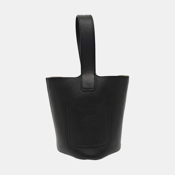 Pebble Bucket Mini Calfskin Black