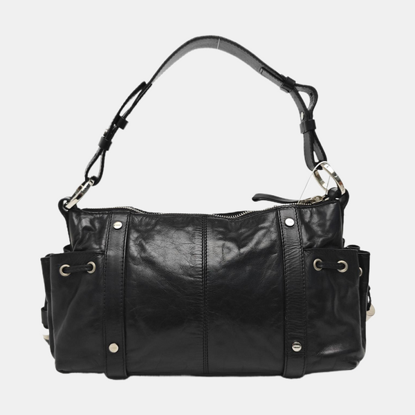 Calfskin Top Handle Bag Black