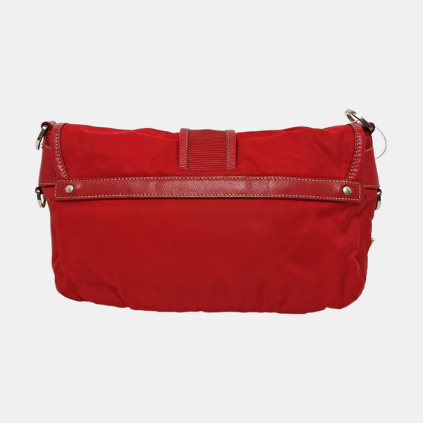 Nylon Shoulder Bag Red