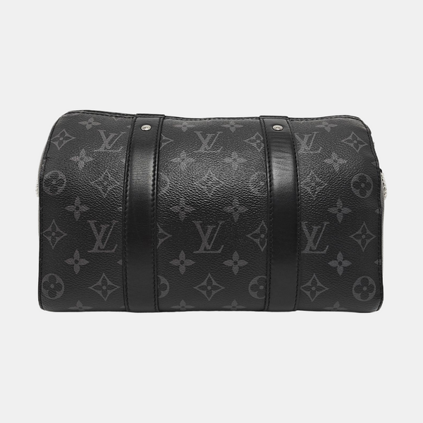 KEEPALL Monogram Coated Canvas Black