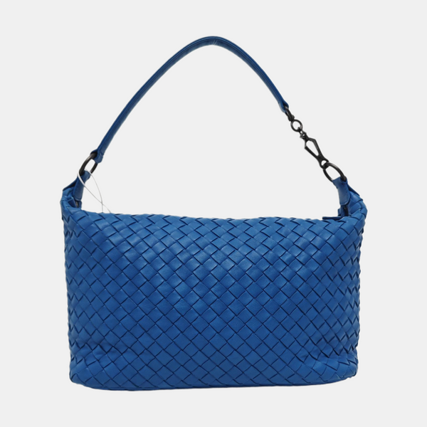 Lambskin Top Handle Bag Blue