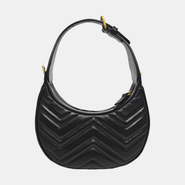 GG Marmont Mini Quilted Calfskin Black