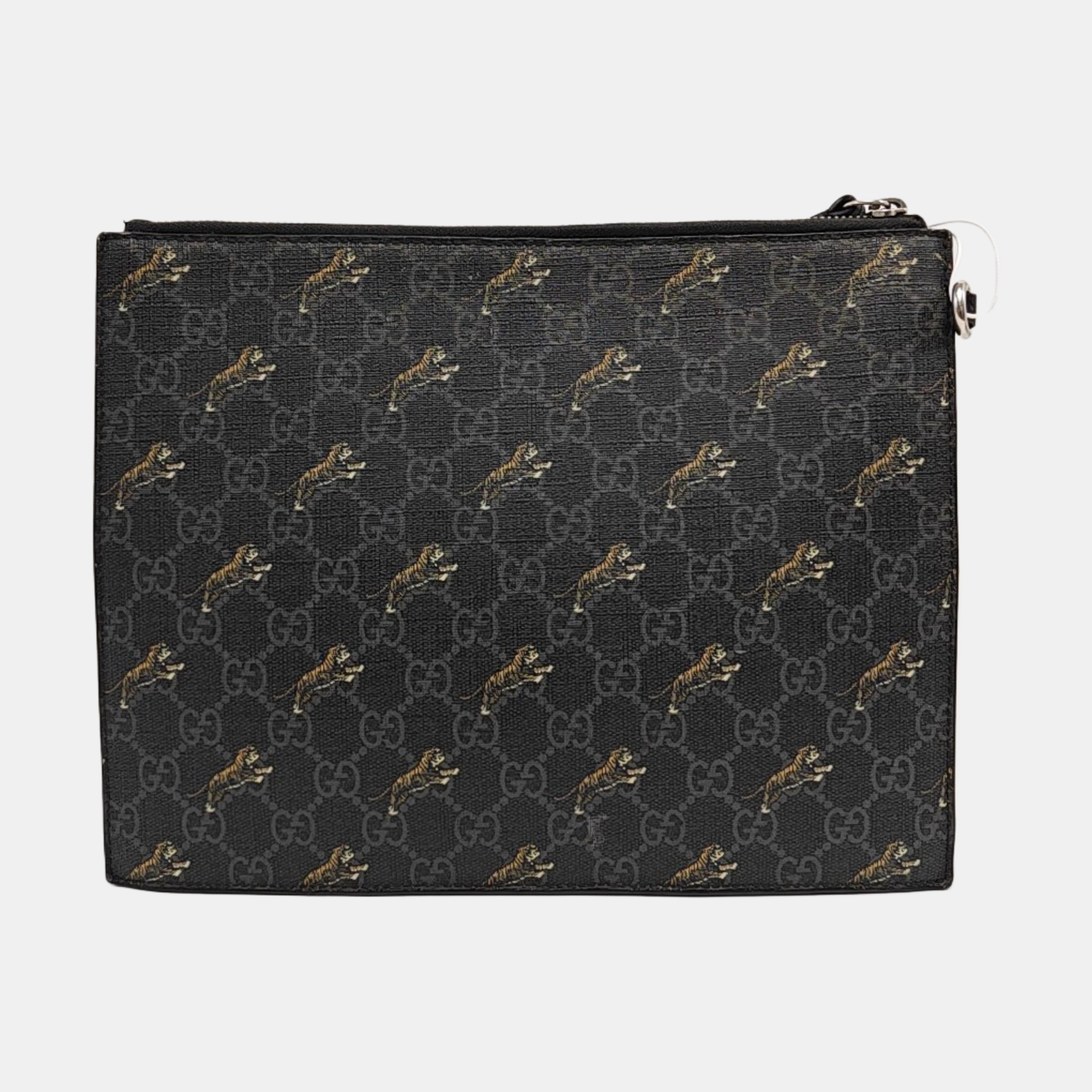 GG Supreme Monogram Coated Canvas Black