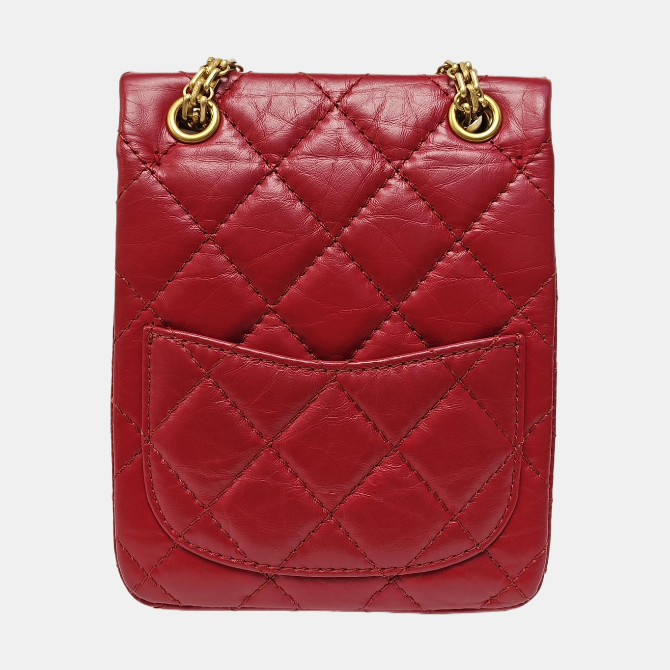 2.55 Quilted Vintage Calf Red