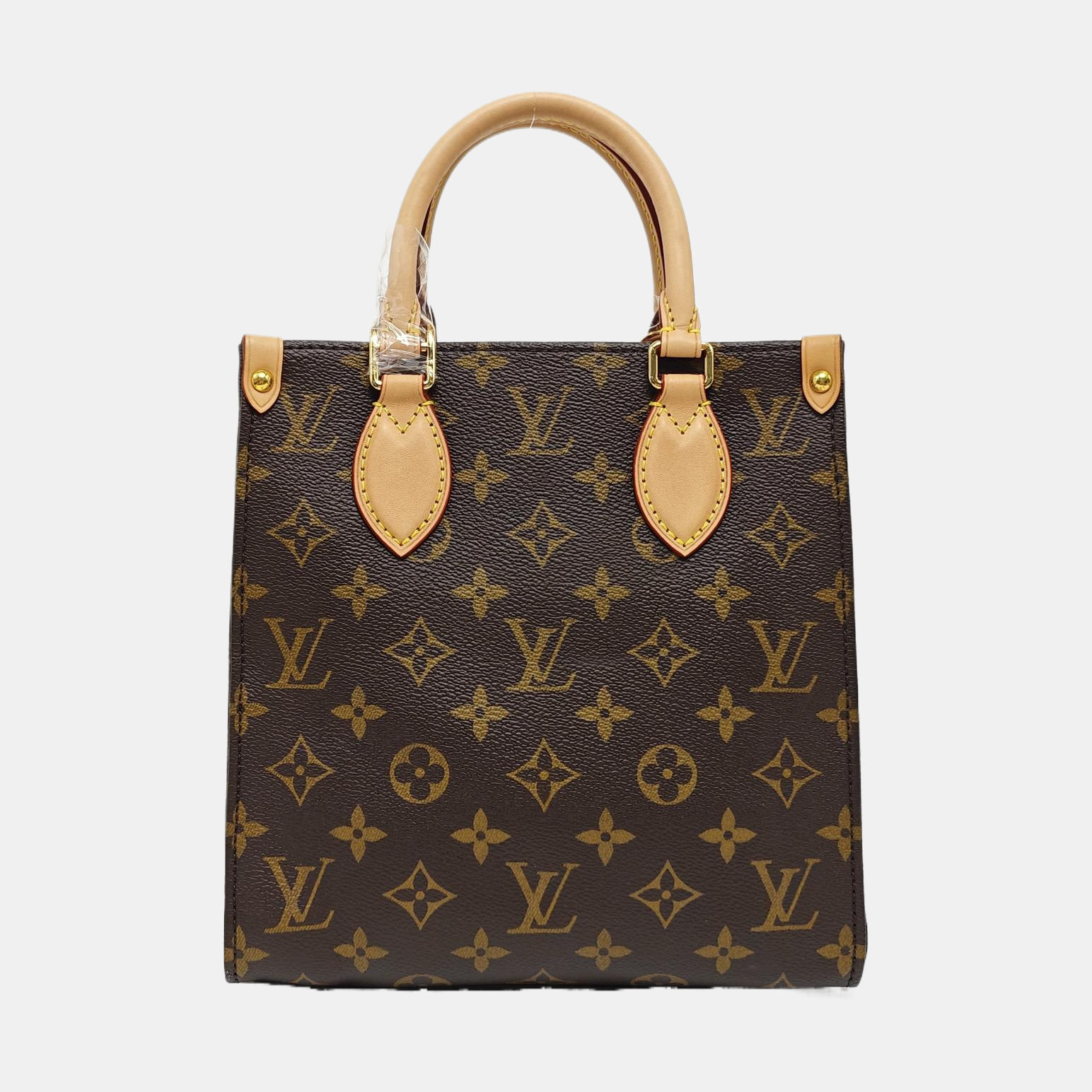 SAC PLAT BB Monogram Coated Canvas Brown