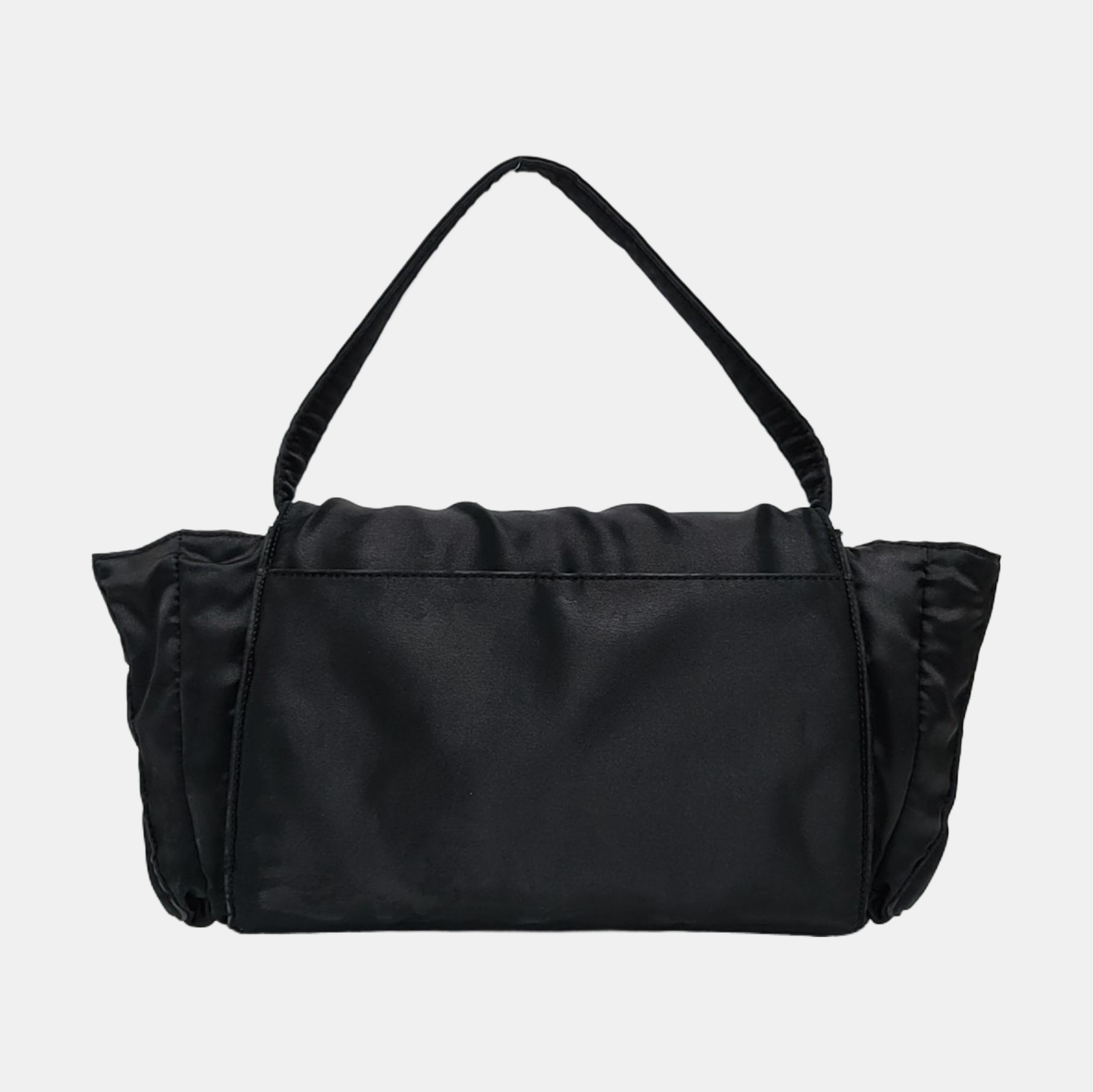 Bolso de mano de nailon negro