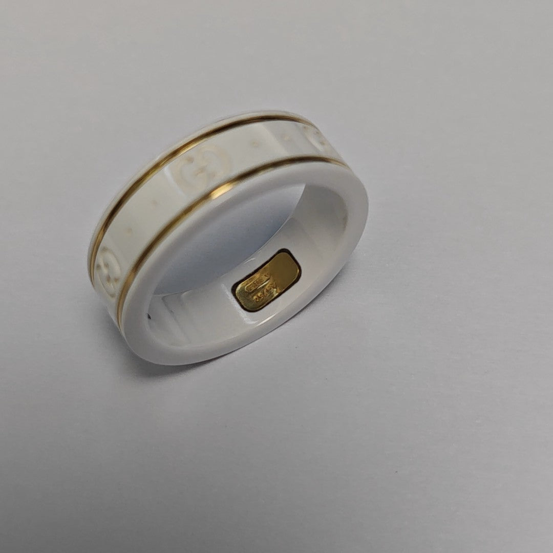 Icon 18k Gold White Ring HK 18