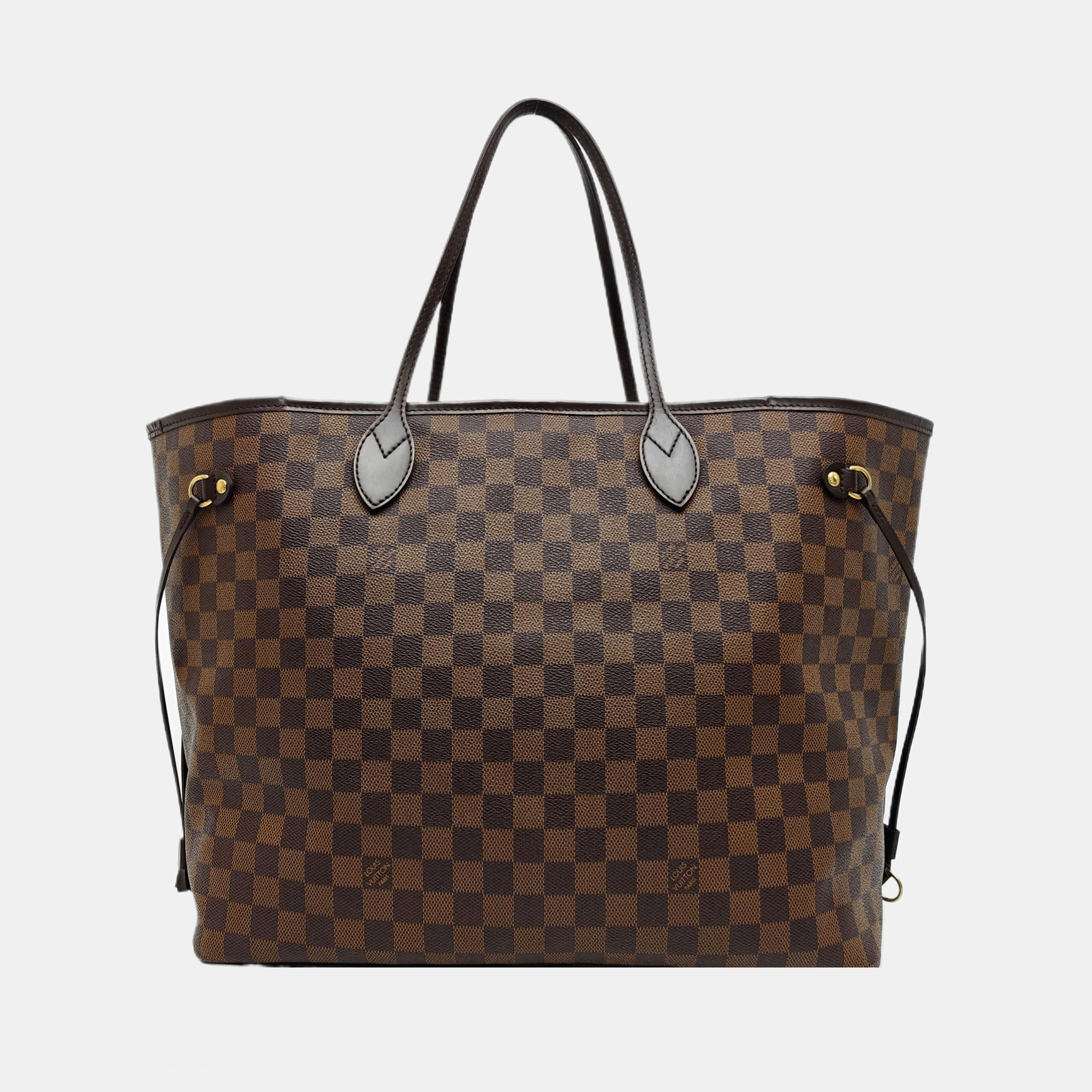 NEVERFULL GM Damier Ebene Coated Canvas Brown