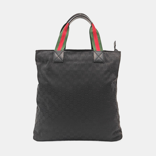 Monogram Canvas Tote Bag Black