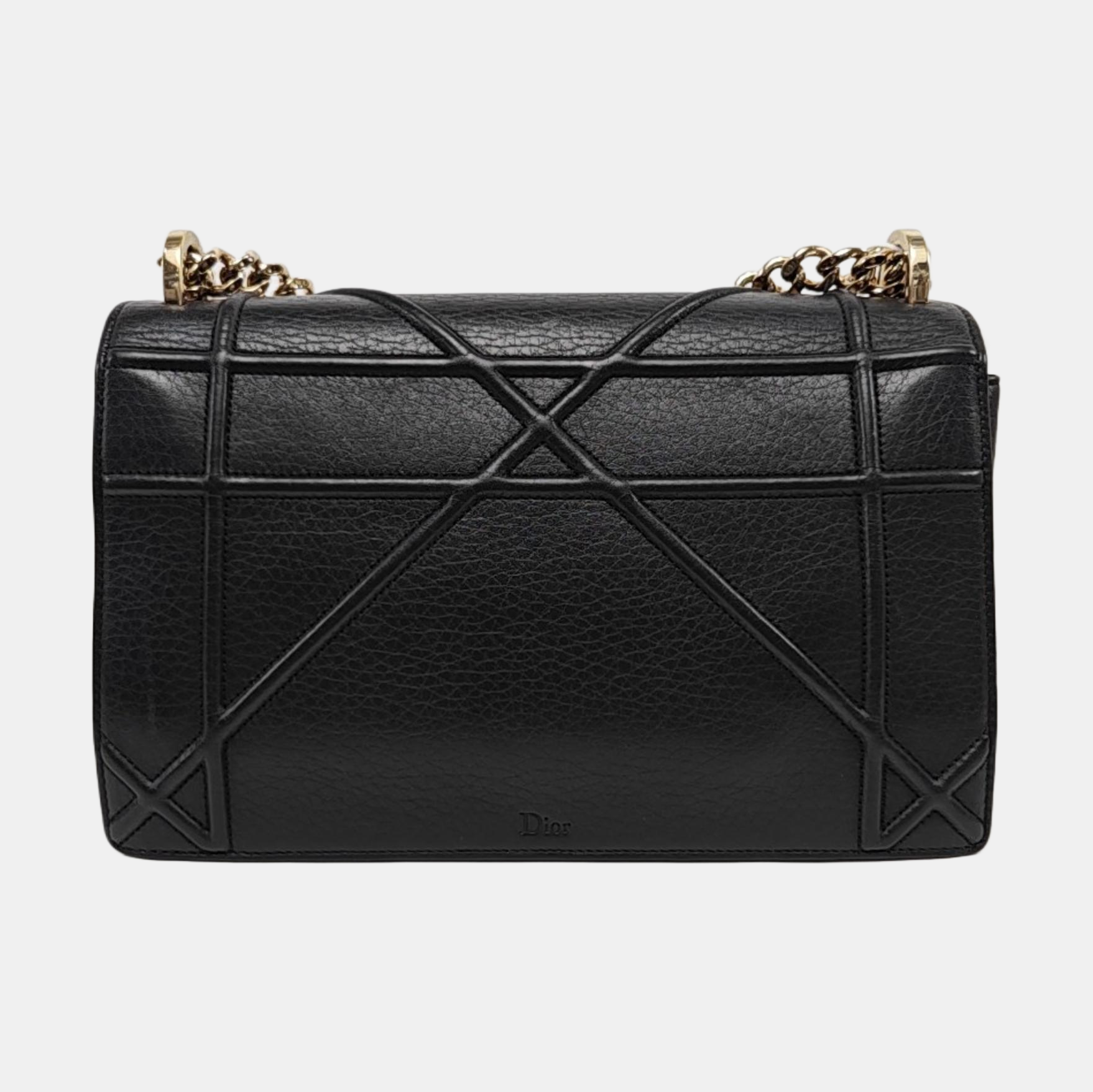 Authenticated pre-owned  Diorama Medium Calfskin Black - Shoulder Bag at Looply