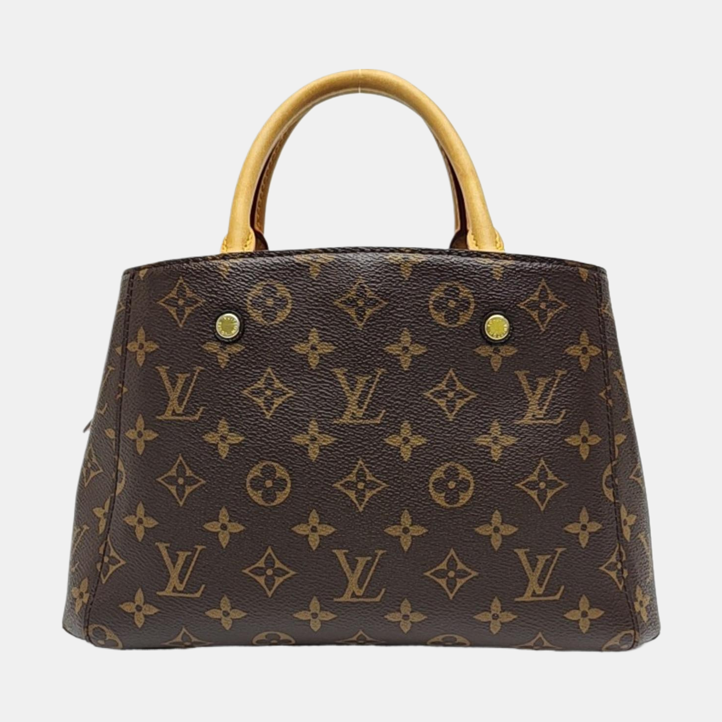 MONTAIGNE BB Monogram Coated Canvas Brown