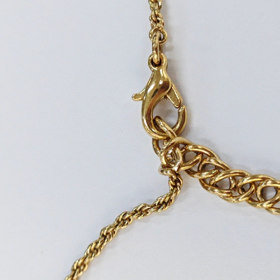 Twist Round Metal Gold Necklace